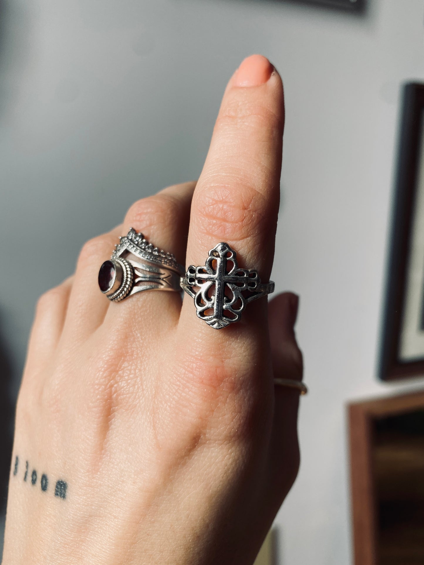 Bague Jesus gothique