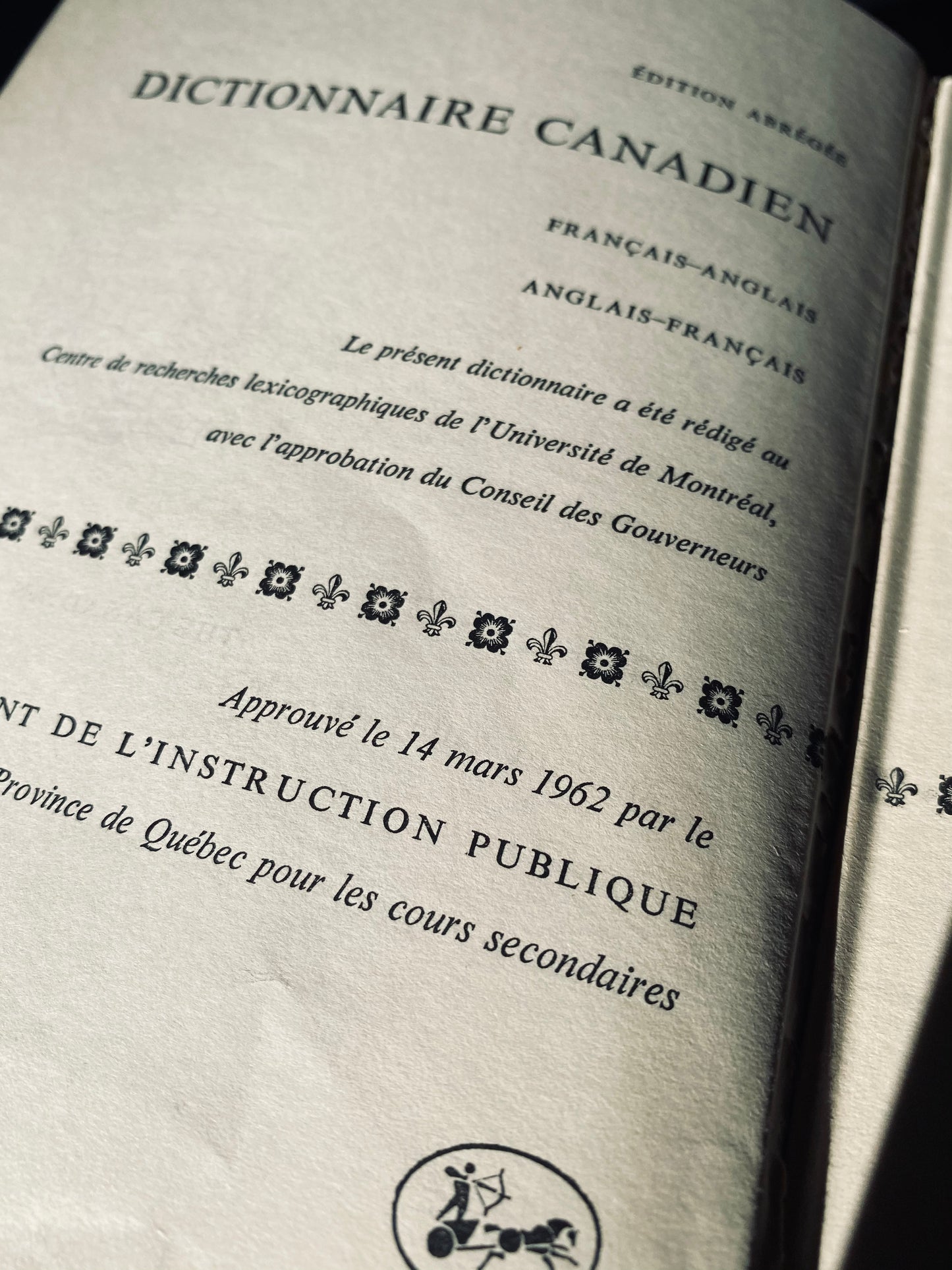 Dictionnaire canadien 1962