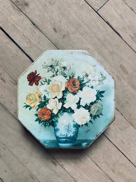 Coffret de rose d'étain